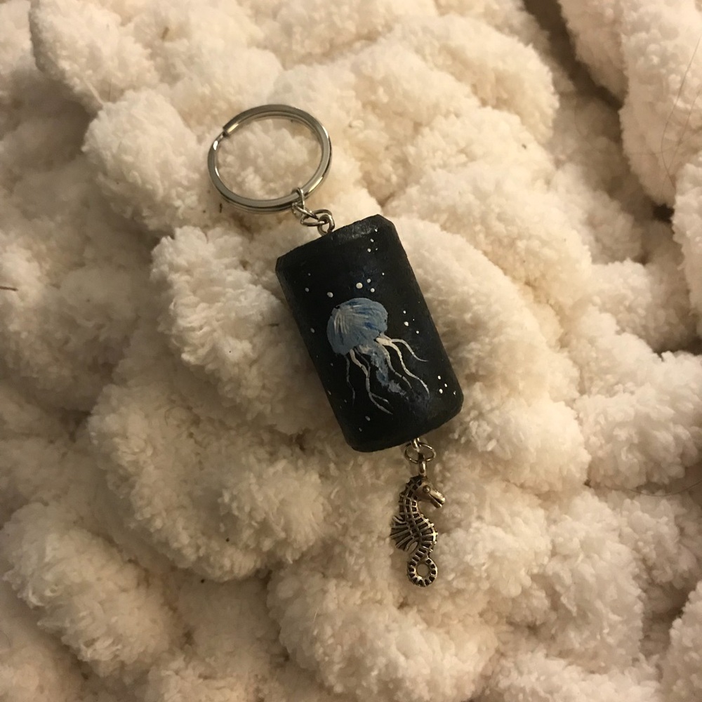 Jellyfish keychain